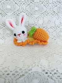 Image 2 of  Hair clip - Bunny with carrot