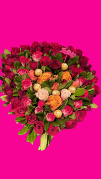 Corazon de Rosas y Chocolates Para el amor de tu vida 