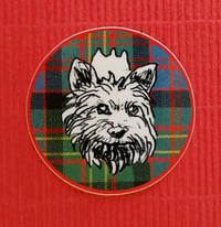 Image 1 of King Doggie Circle Plaid Sticker