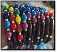 Image 1 of Wooden Chakra Bracelet