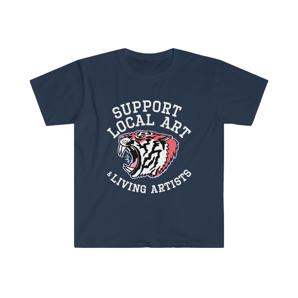Image of Support Local Art and Living Artists Tiger T-shirt