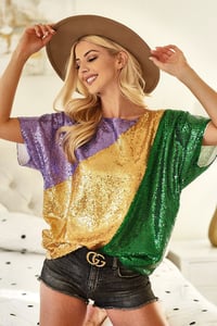 Image 2 of Mardi Gras Sequence Top