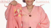 Image 4 of  Rosy Maple Moth Embroidered Cardigan