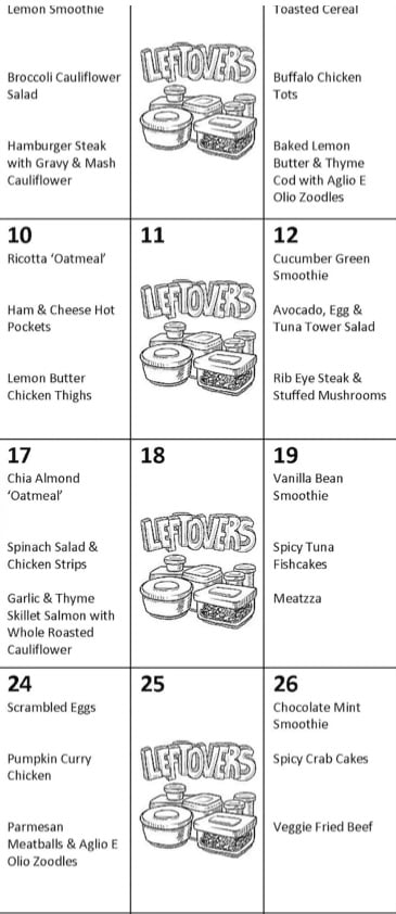 Image of Fidelis Fitness 30 Day Meal Plan