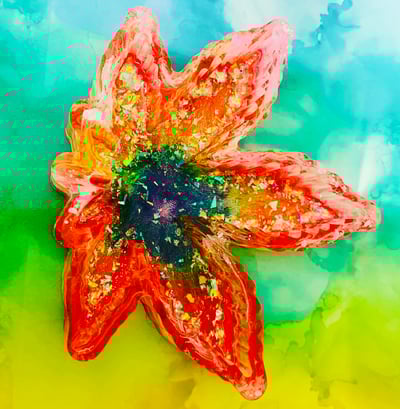 Image of Rainbow leaf ashtray