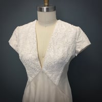 Image 1 of Dagny Beaded Silk Retro-Inspired Bridal Gown