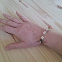 Image 3 of Bracelets losange en nacre et perles de verre