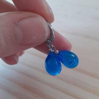 Image 2 of Boucles d'oreilles goutte bleue