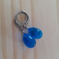 Image 3 of Boucles d'oreilles goutte bleue