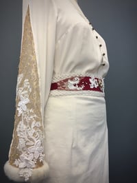 Image 3 of Agnieszka White Silk Split-Sleeve Blouse