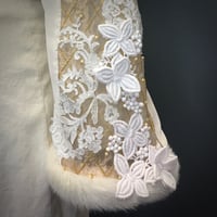 Image 4 of Agnieszka White Silk Split-Sleeve Blouse