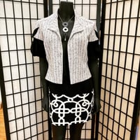Image 1 of Black & White Butterfly Cropped Jacket