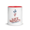 Life Dignity Independence American Mug with Color Inside