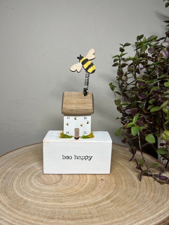 Bee Happy  - Handmade Bumble Bee Cottage