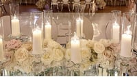 Image 3 of Crystal clear Luxury candles holder with candles 