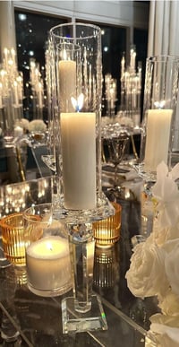 Image 2 of Crystal clear Luxury candles holder with candles 