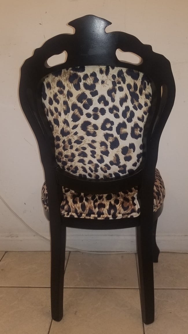 Vintage Italian Leopard Print Dining Set