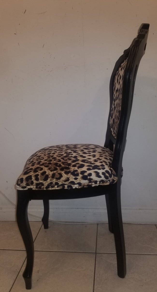 Vintage Italian Leopard Print Dining Set