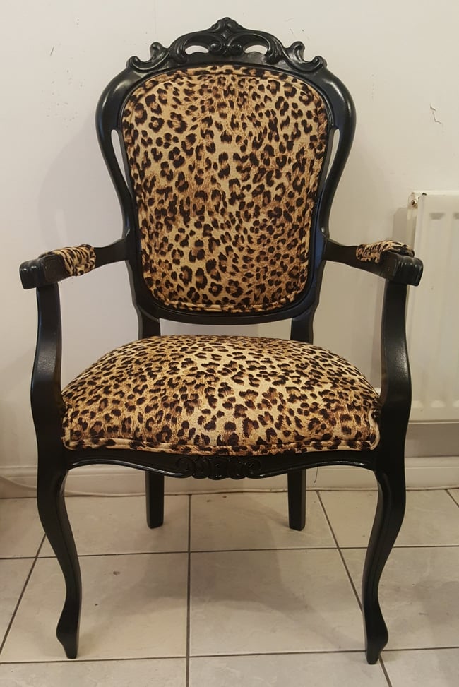 Bespoke Very Rare Vintage Italian Leopard Print Dining Set (Bargain)