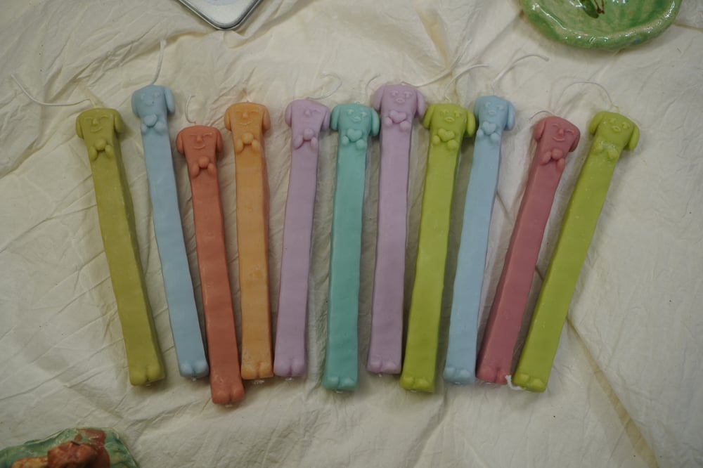 Image of Long Doggy Candles 1
