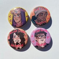 Image 2 of DCD2 (Gabe, Travie, William, Patrick) 1.5in Button Pins