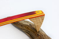Image 1 of Handmade Wood Back Scratcher from Spectraply Tequila Sunrise with Maple Accent, Wooden Backscratcher