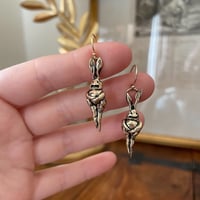 Mandrake Earrings - Bronze & Gold