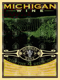 Michigan Wine Vintage Style Travel Poster Art | Print No 018