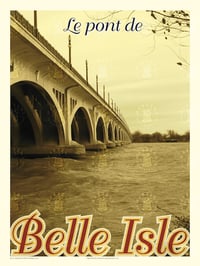 Belle Isle Detroit Michigan Vintage Style Travel Poster Art | Print No 019