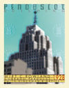 Penobscot Building Detroit Michigan Vintage Style Travel Poster Art | Print No 023
