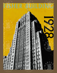 Fisher Building Detroit Michigan Vintage Style Travel Poster Art | Print No 025