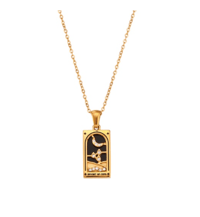 Knight of Cups Tarot Card Necklace