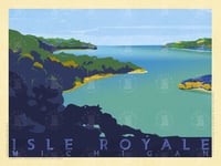 Isle Royale National Park Michigan Vintage Style Travel Poster Art | Print No 076