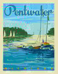 Pentwater Michigan Vintage Style Travel Poster Art | Print No 101