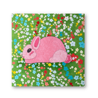 Image 1 of Floral Bunny Print