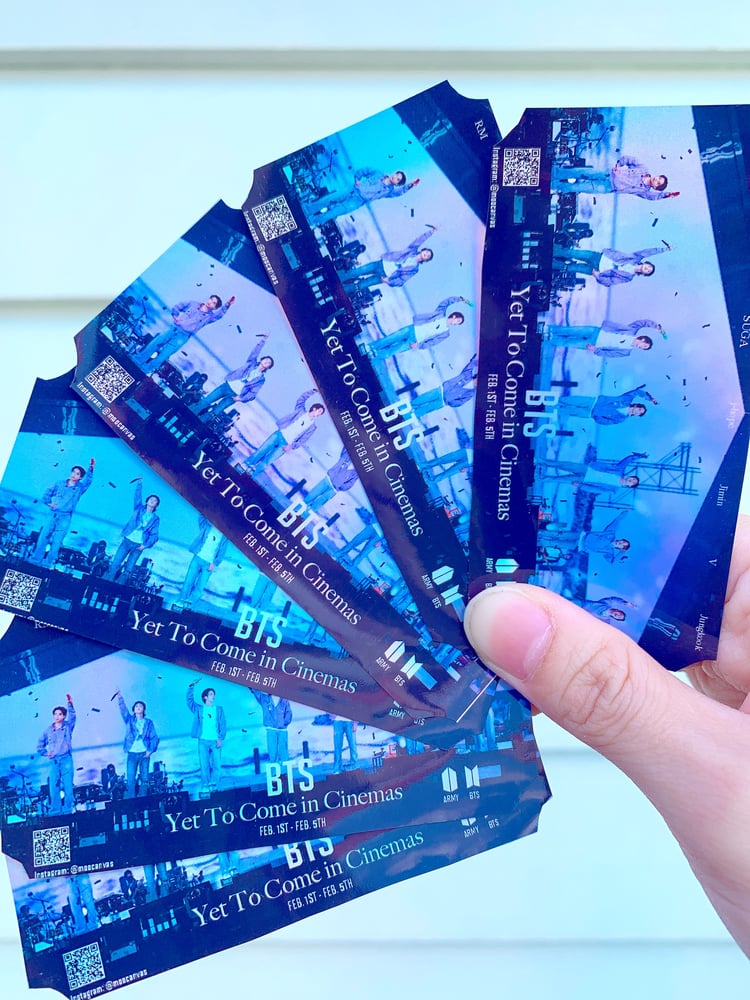 Image of BTS Yet To Come in Cinemas Holographic Ticket Sticker 