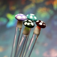 Image 3 of Mushroom Glass Stir Stick