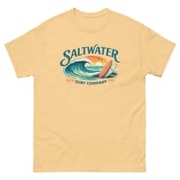 Image 1 of Saltwater Surf Company T-Shirt Unisex Coastal Graphic Tee Beach Surf Shirt Ocean Lifestyle Tee