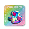 Sparkle Cloud Pin - Spacey Holographic