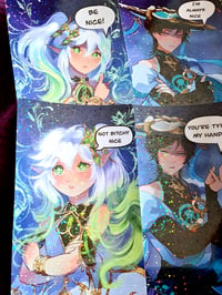 Image 3 of "be nice" Nahida scara set~! 6 mini prints A5 size