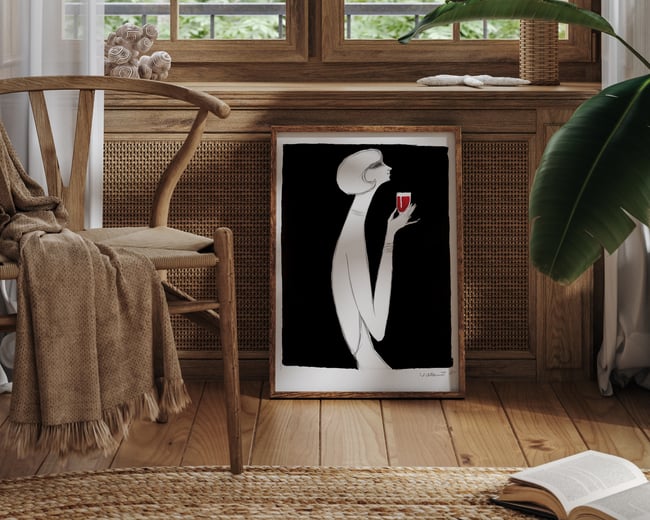 Campari Rouge | Bernard Villemot | 1980 | Vintage Ads | Wall Art Print | Vintage Poster