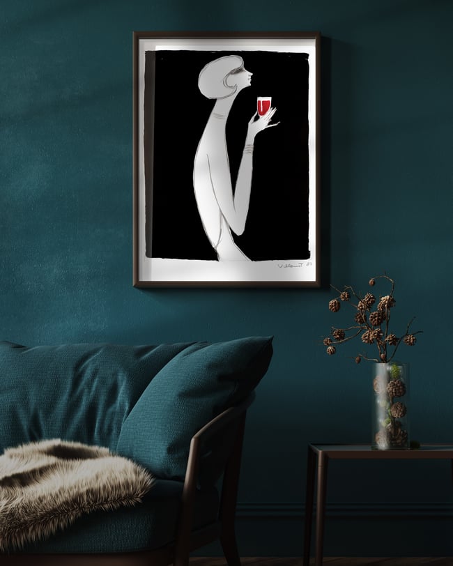 Campari Rouge | Bernard Villemot | 1980 | Vintage Ads | Wall Art Print | Vintage Poster