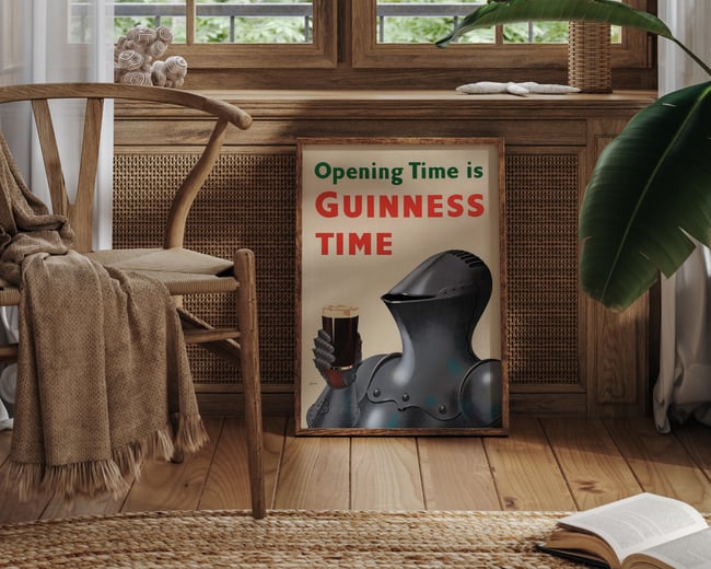 Opening Time is Guinness Time | Eric Lander | 1956 | Vintage Ads | Wall Art Print | Vintage Poster