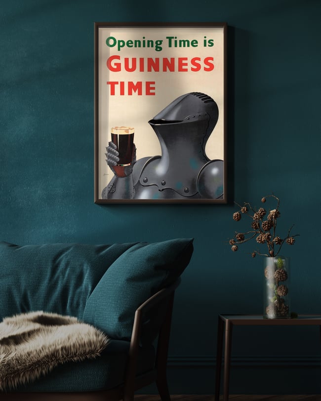 Opening Time is Guinness Time | Eric Lander | 1956 | Vintage Ads | Wall Art Print | Vintage Poster