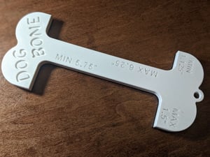 Dog Bone Cornhole bag measuring tool 3D Printed
