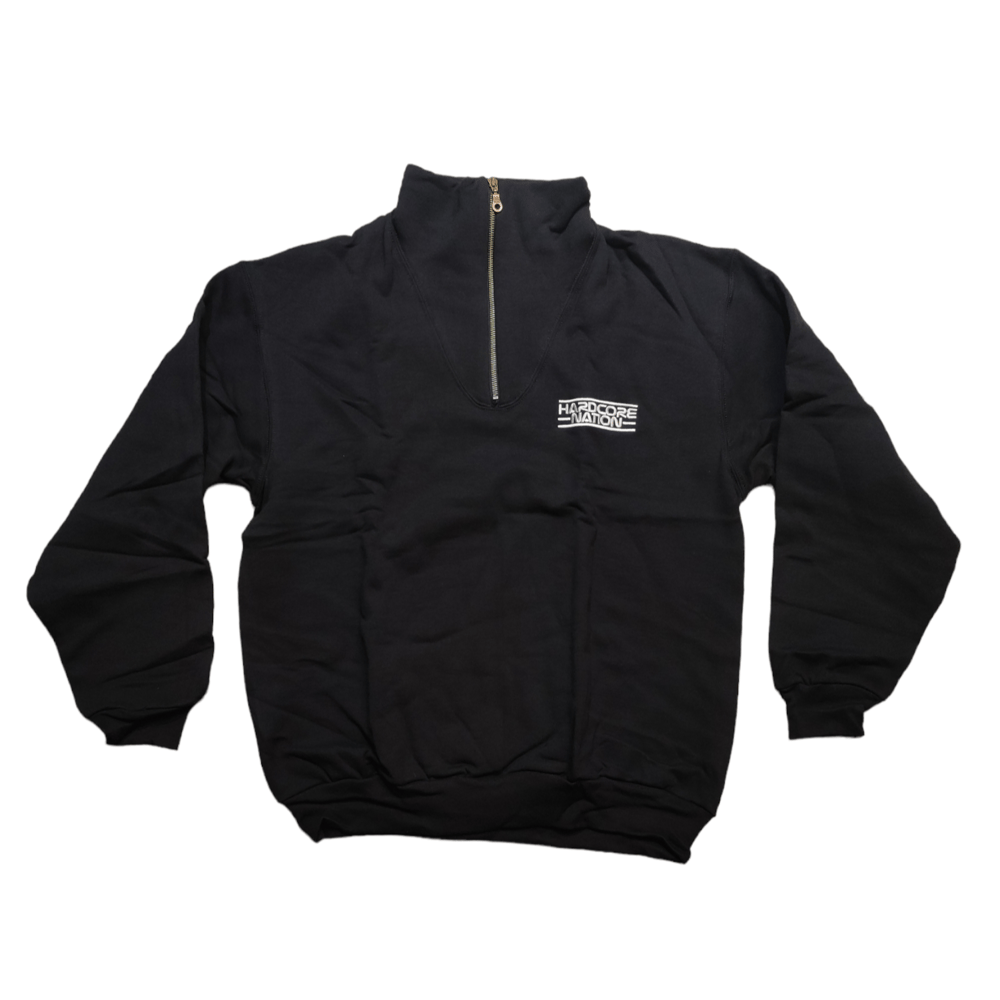 Hardcore Nation black zipped sweater