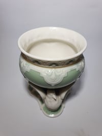 Image 4 of Minton Celadon Vase supported on Doves
