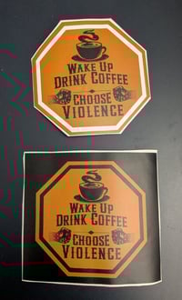 Coffee and violence stickers set