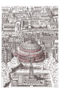 Image 1 of PRE ORDER Royal Albert Hall, Hand-Signed Typewriter Art Print