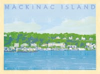 Mackinac Island Michigan Vintage Style Travel Poster Art | Print No 078